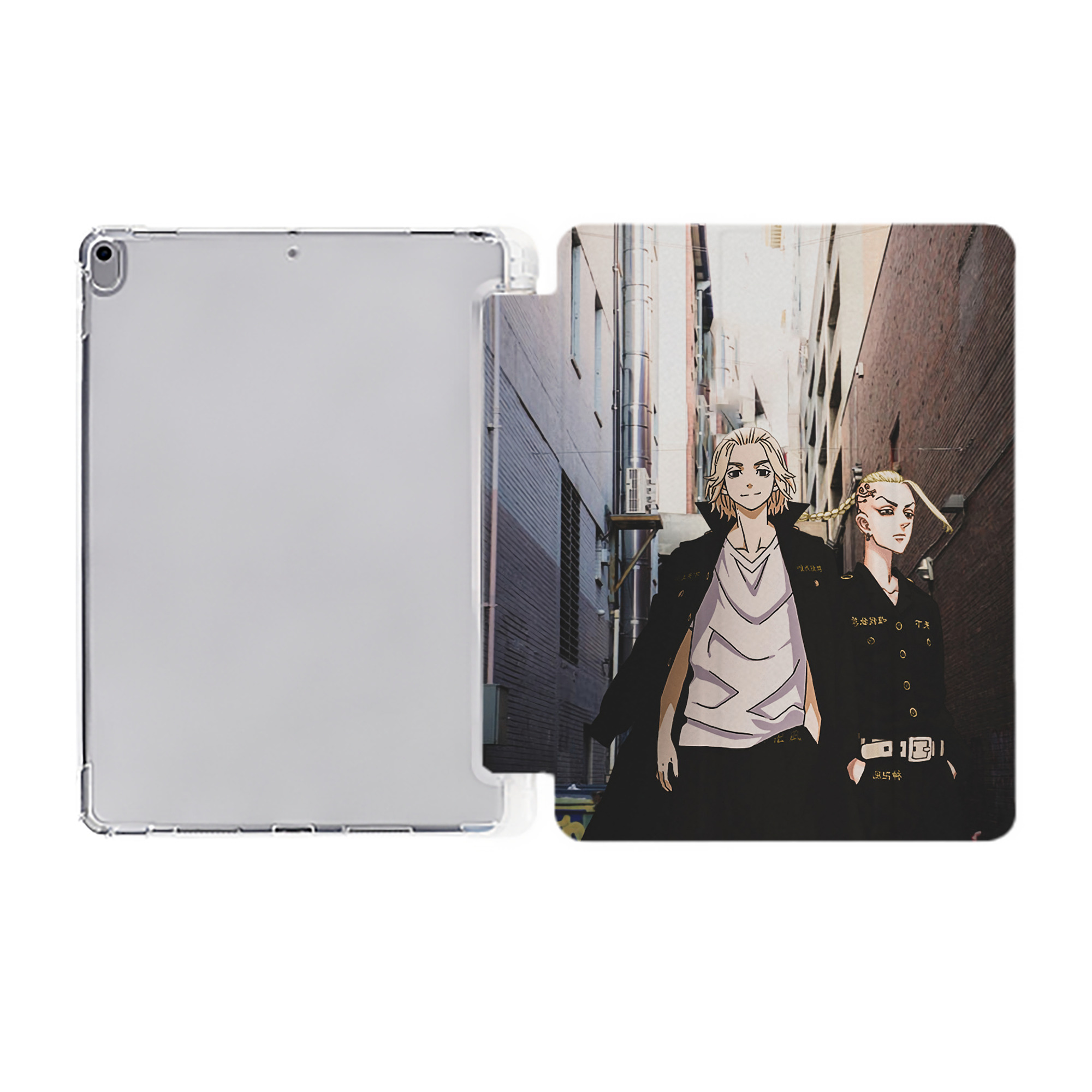 （画像用） 東京リベンジャーズ Tokyo Revengers IPad ケース ペン収納付き 三つ折りスタンド PUレザー×シリコン 対応機種9.5/10.5/10.9インチ
